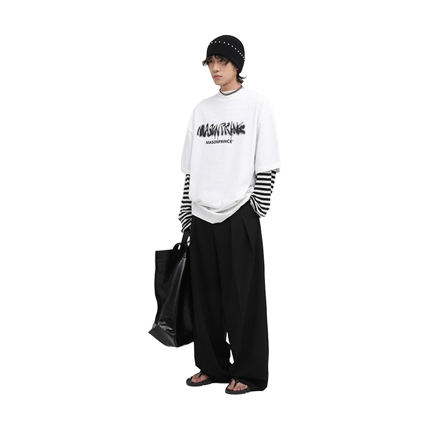 MASONPRINCE Inkjet Printing Double Logo Tee White (SS24)
