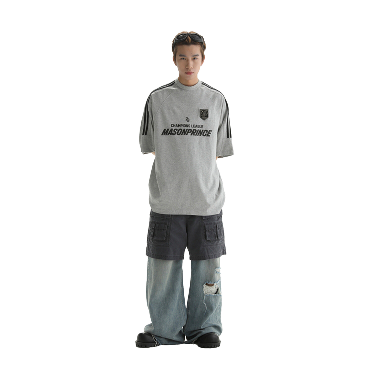 MASONPRINCE Millennium 90s ERA Short Sleeved Tee Light Grey (SS25)