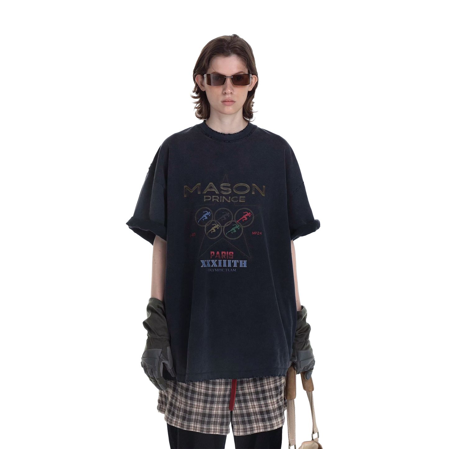 MASONPRINCE Paris Game Printed Tee Navy (SS24)