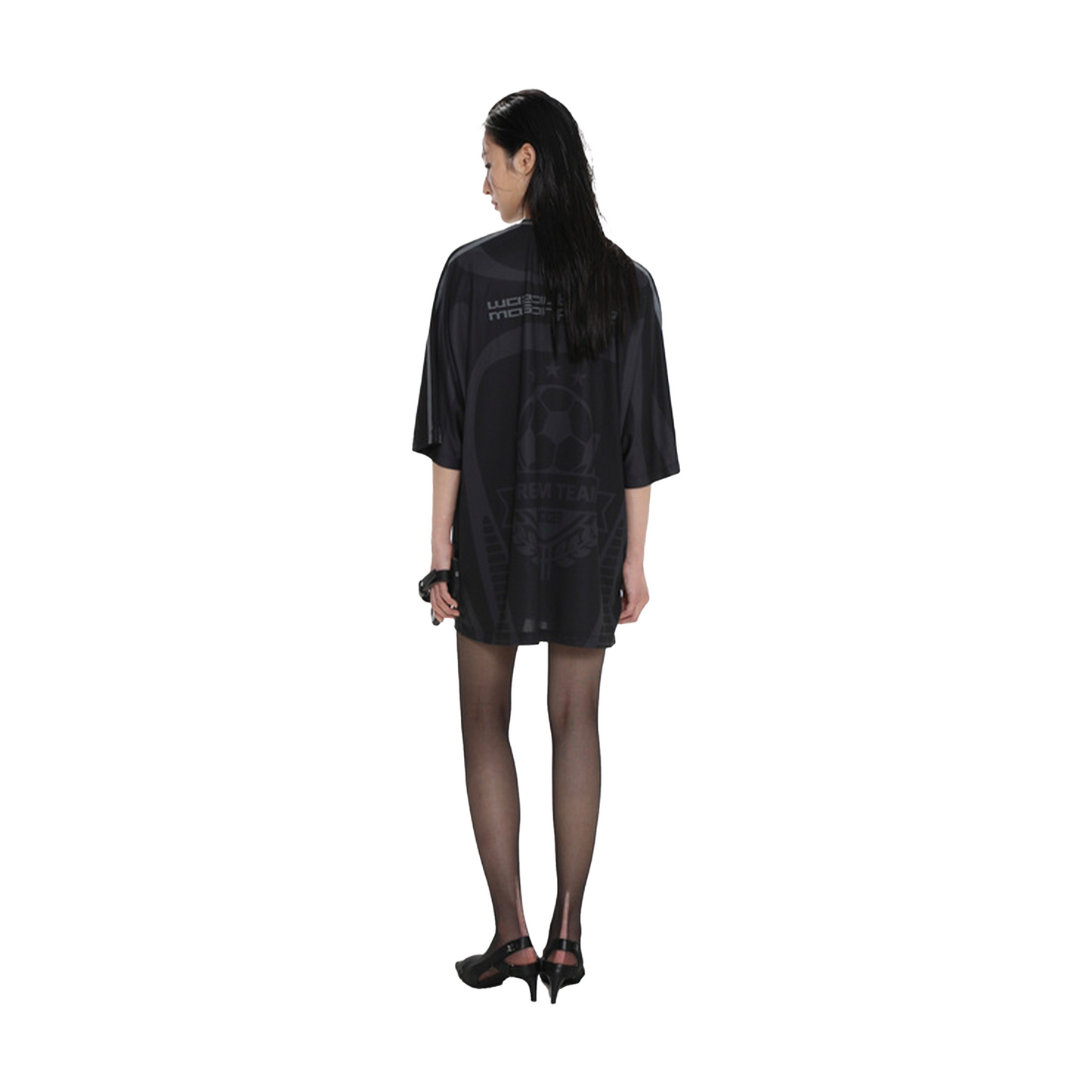 MASONPRINCE Retro Football Mesh Printed Jersey Black (SS25)
