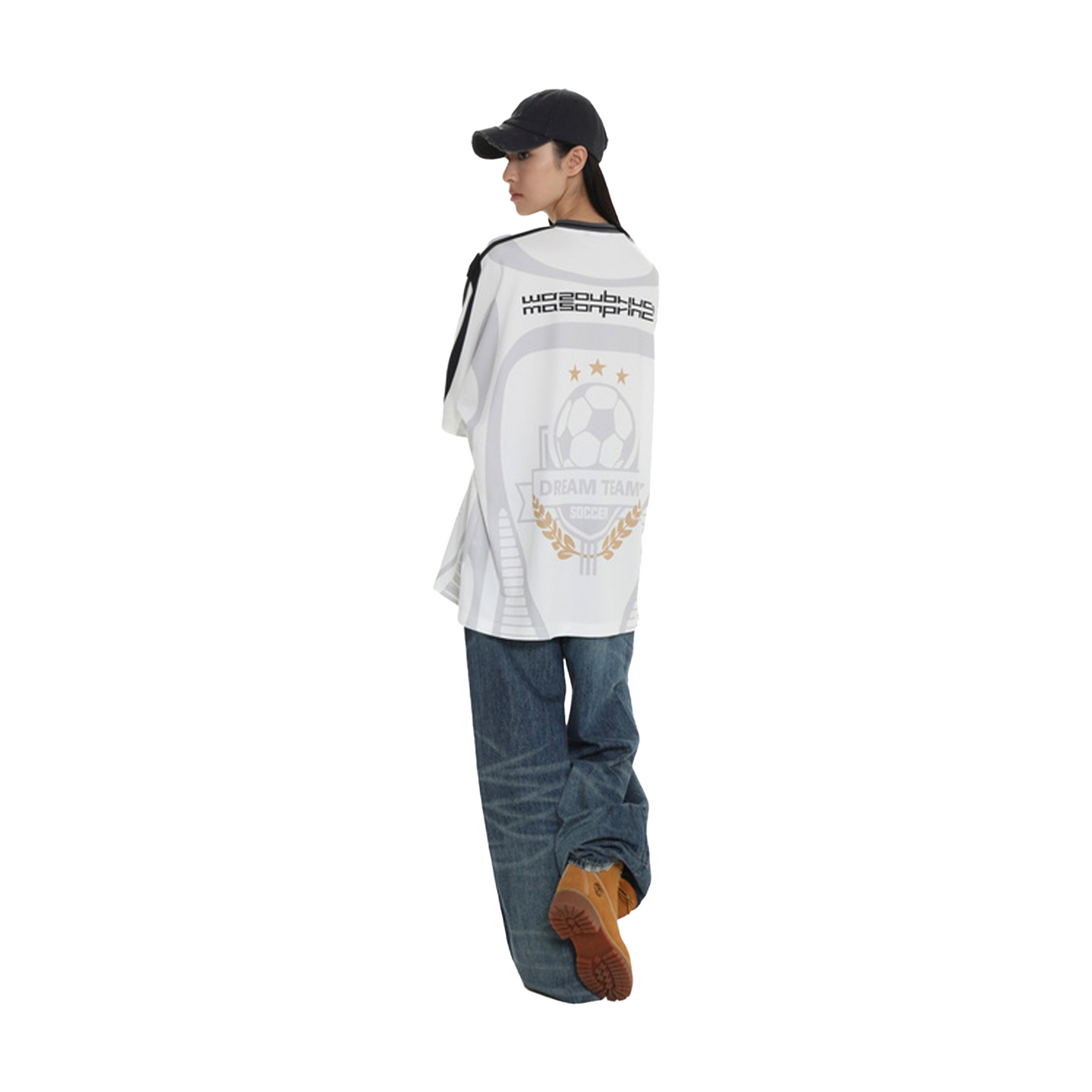 MASONPRINCE Retro Football Mesh Printed Jersey White (SS25)