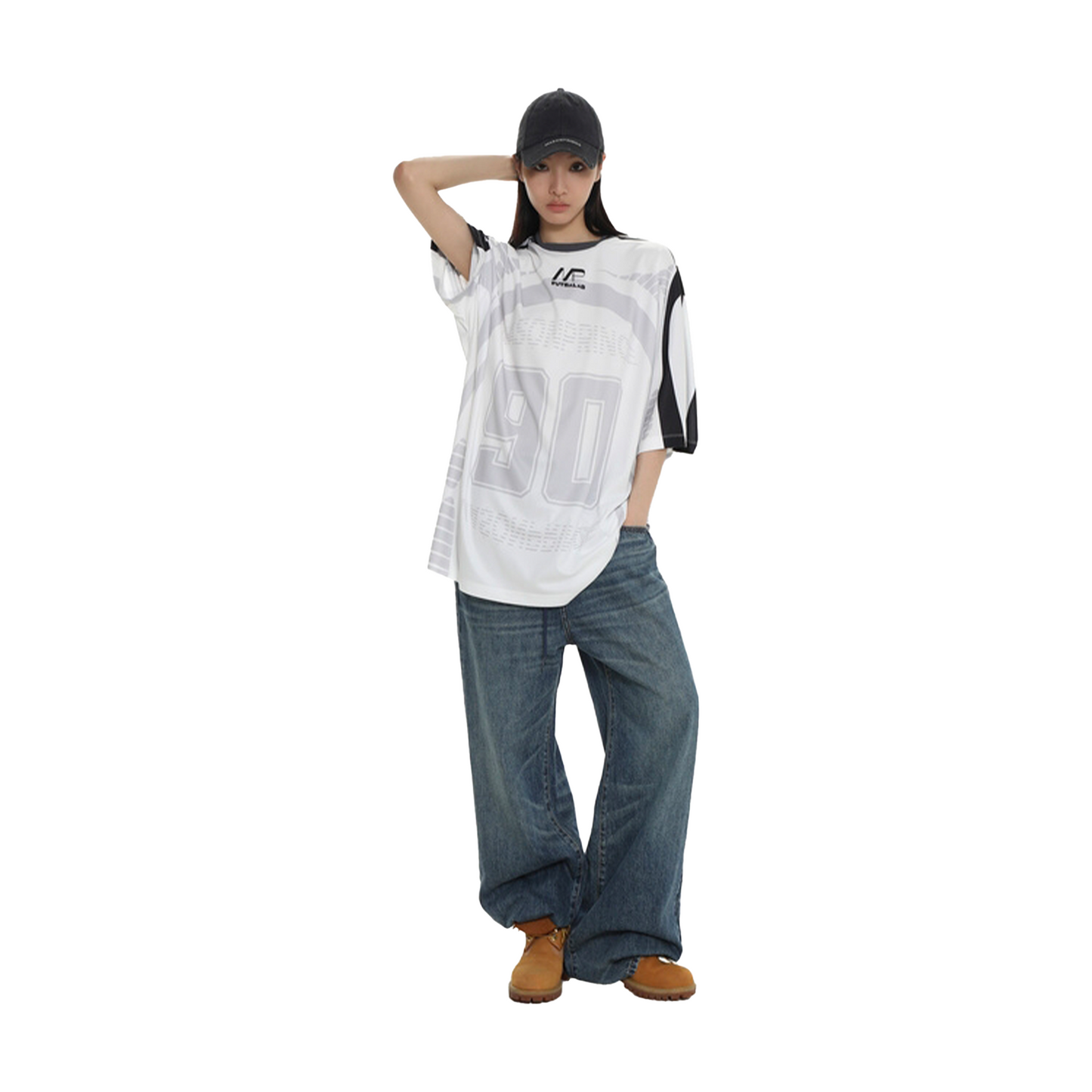 MASONPRINCE Retro Football Mesh Printed Jersey White (SS25)