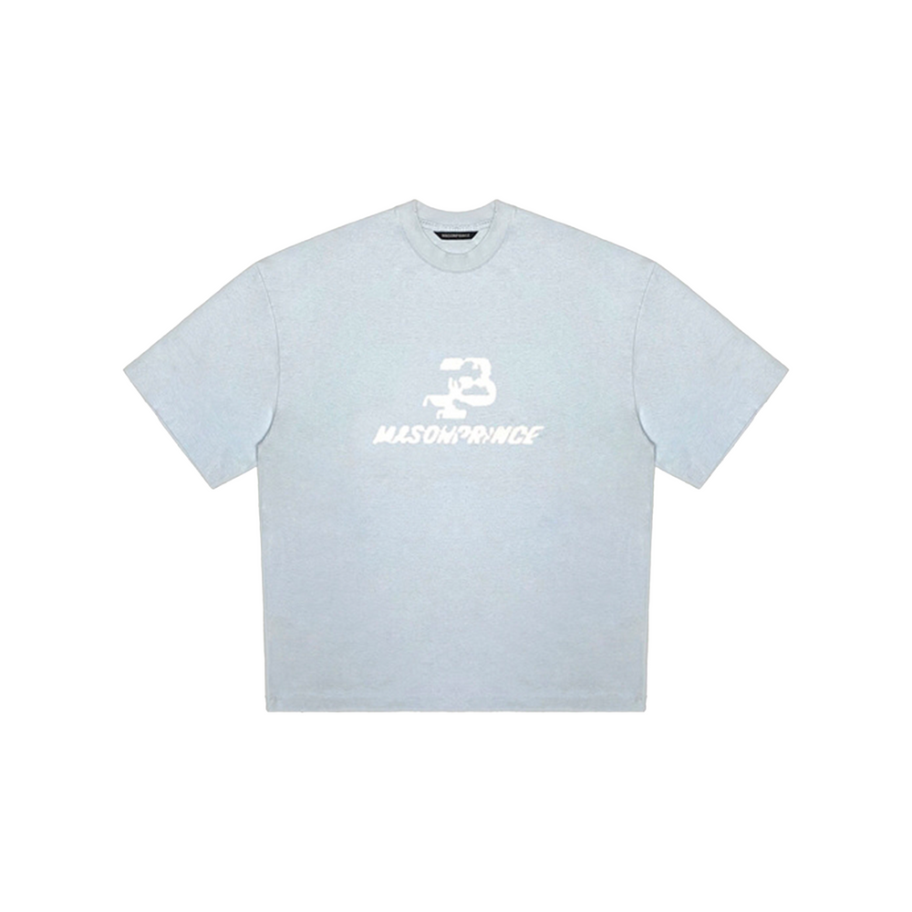 MASONPRINCE Summer Invasion Distressed Broken Logo Tee Sky Blue (SS23)