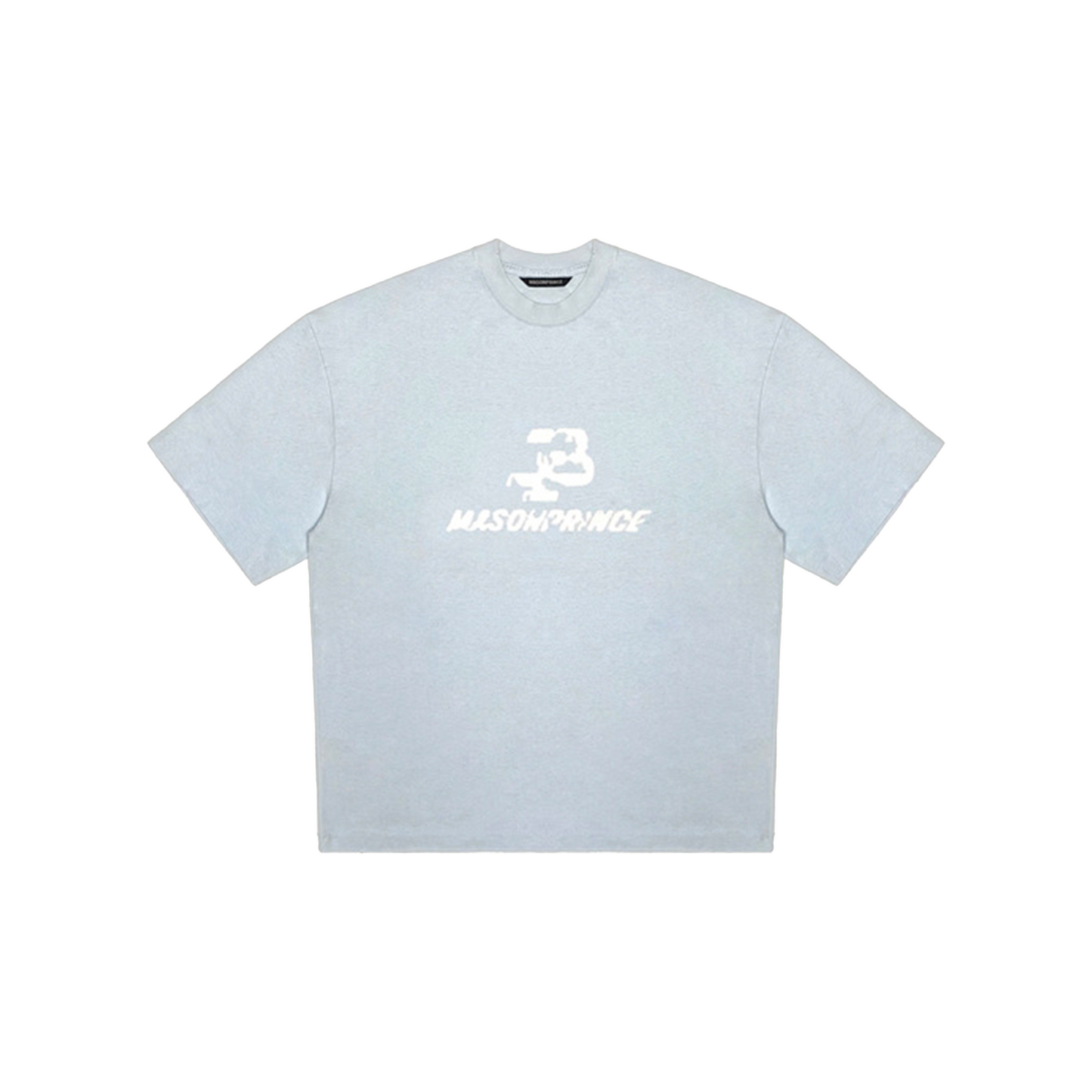 MASONPRINCE Summer Invasion Distressed Broken Logo Tee Sky Blue (SS25)