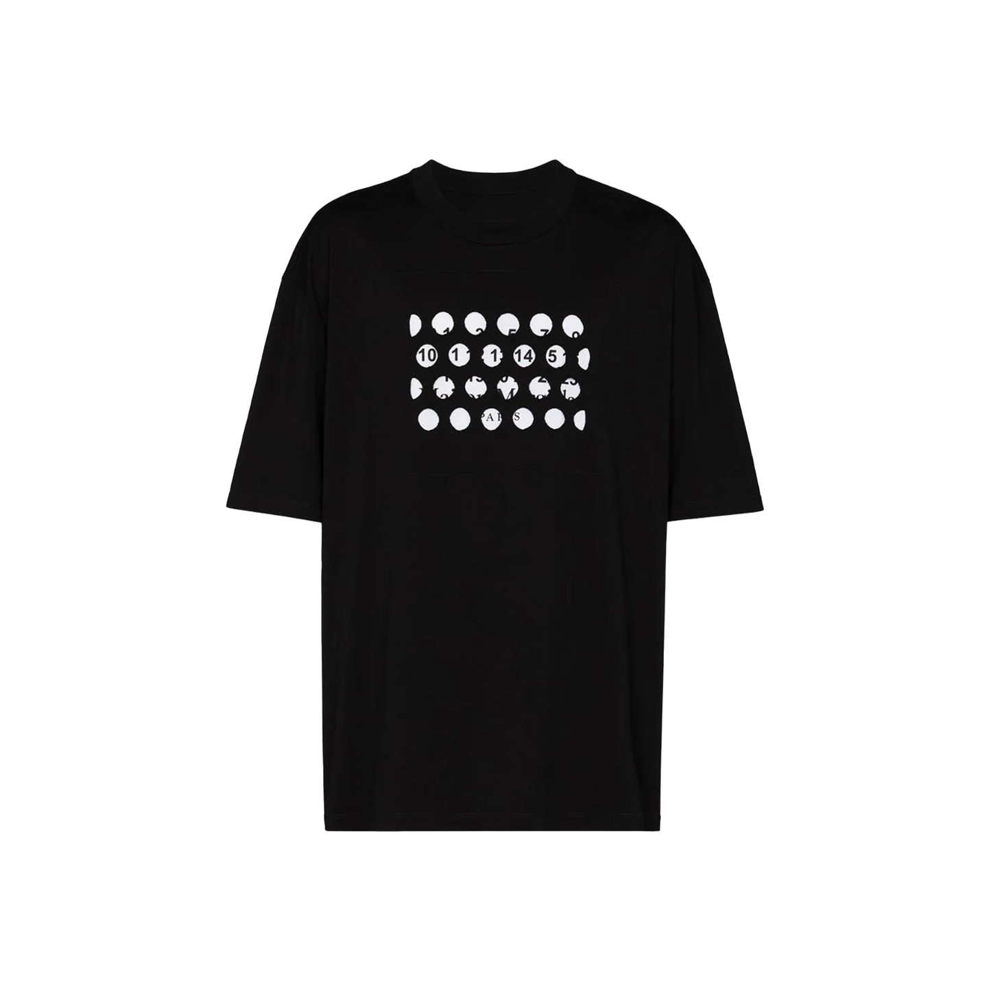 Maison Margiela Cut Out Logo Oversized Tee Black