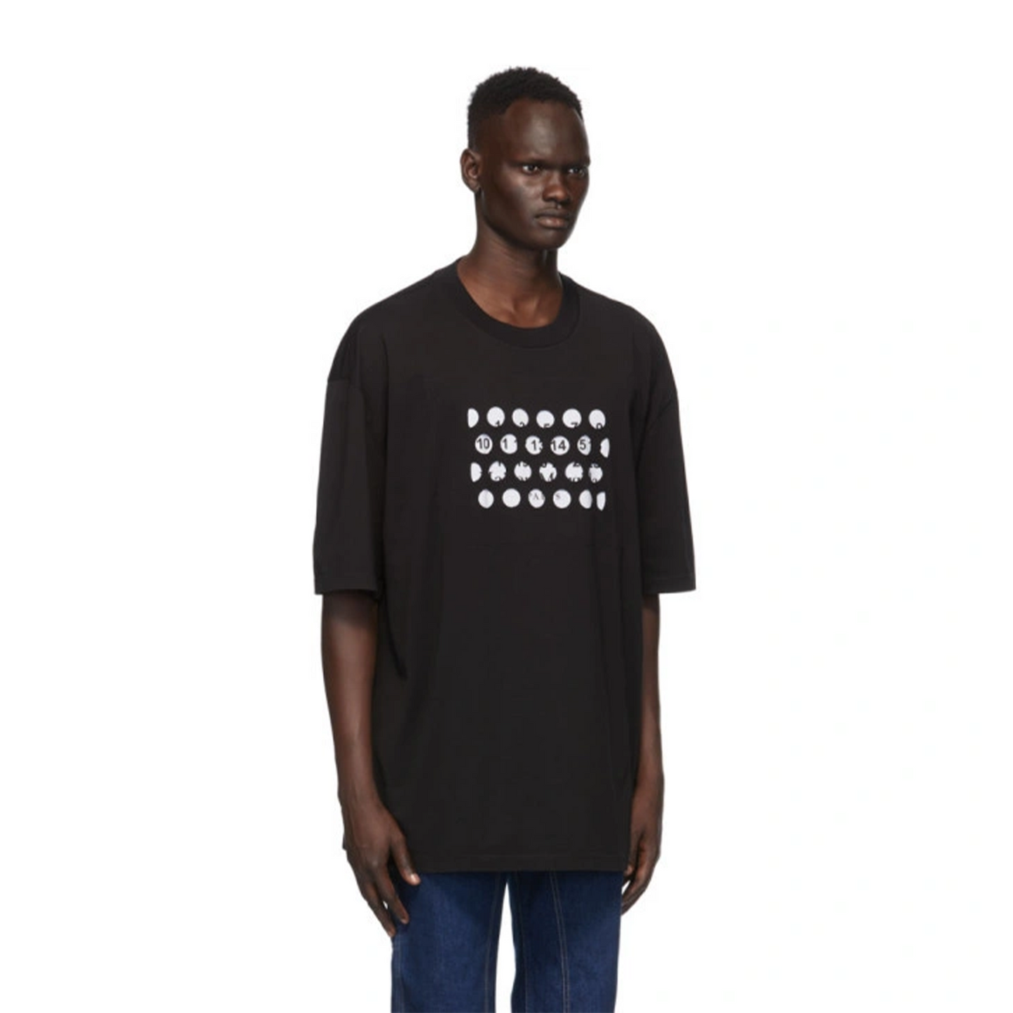 MAISON MARGIELA Cut Out Logo Oversized Tee Black (SS20)