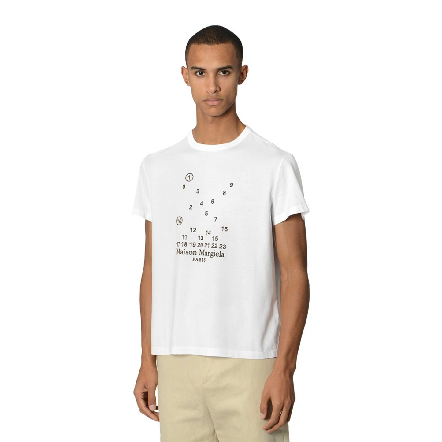 MAISON MARGIELA Numeric Logo Tee White (FW23)