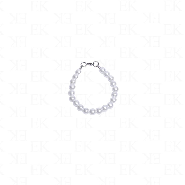 EK Collection Full Pearl Bracelet White