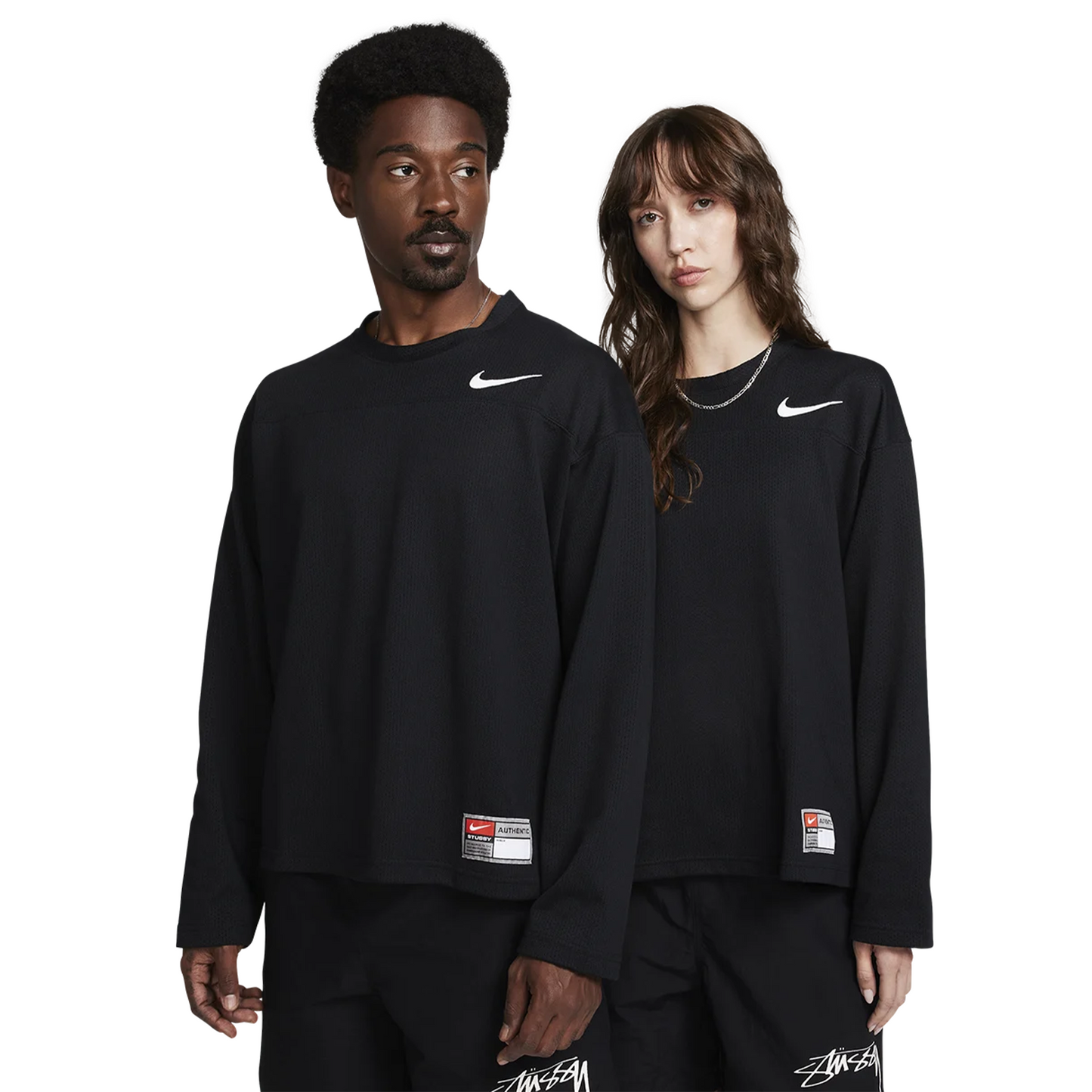 Nike x Stüssy Dri-FIT Long Sleeve Mesh Jersey Black (FW23)