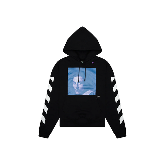 OFF-WHITE Diagonal Bernini Oversized Hoodie Black/Blue (FW18)