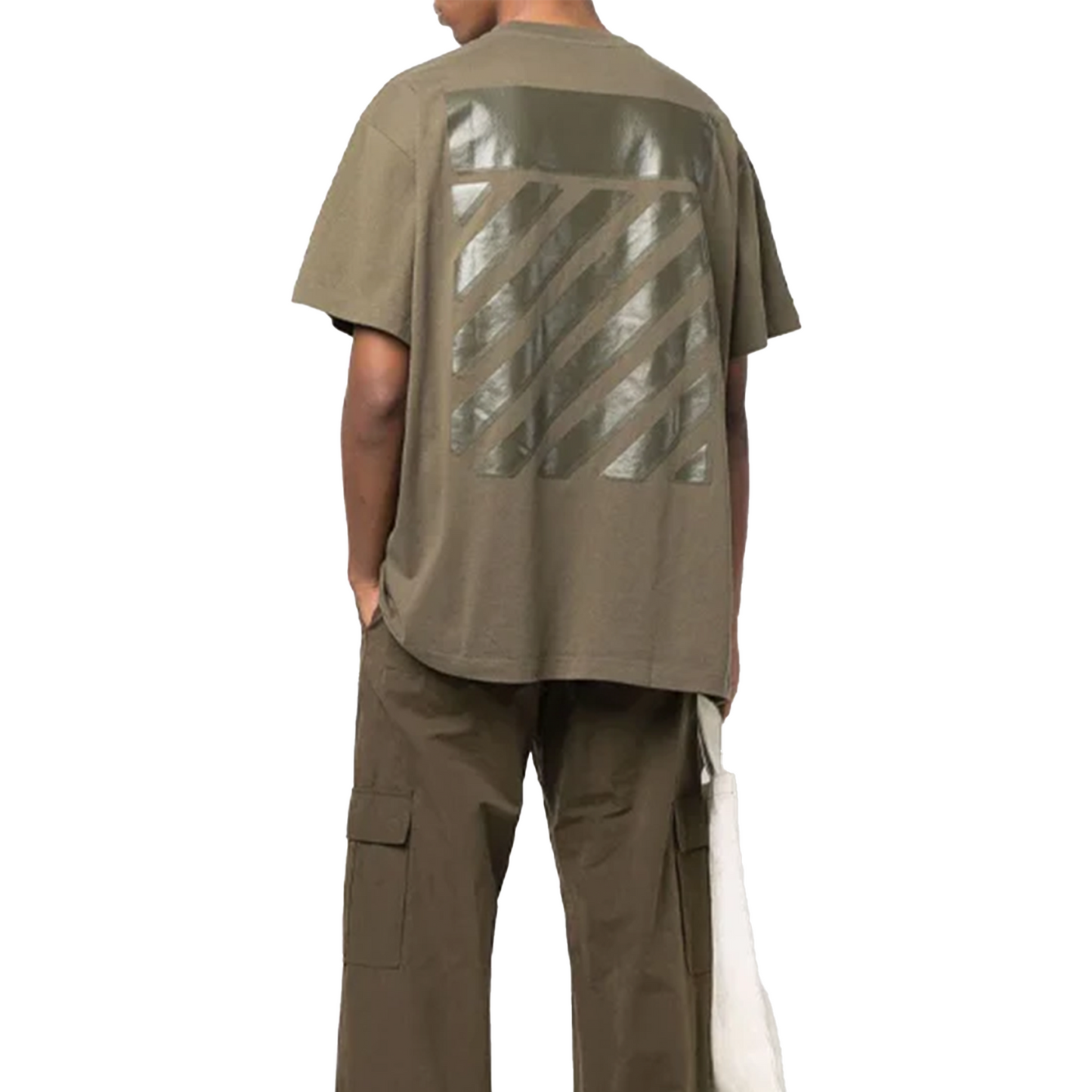 OFF-WHITE Diagonal Tab Oversized S/S Tee Army Green/Army Green (SS22)