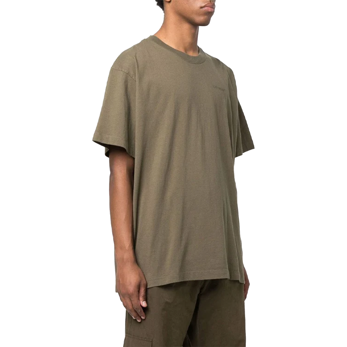 OFF-WHITE Diagonal Tab Oversized S/S Tee Army Green/Army Green (SS22)
