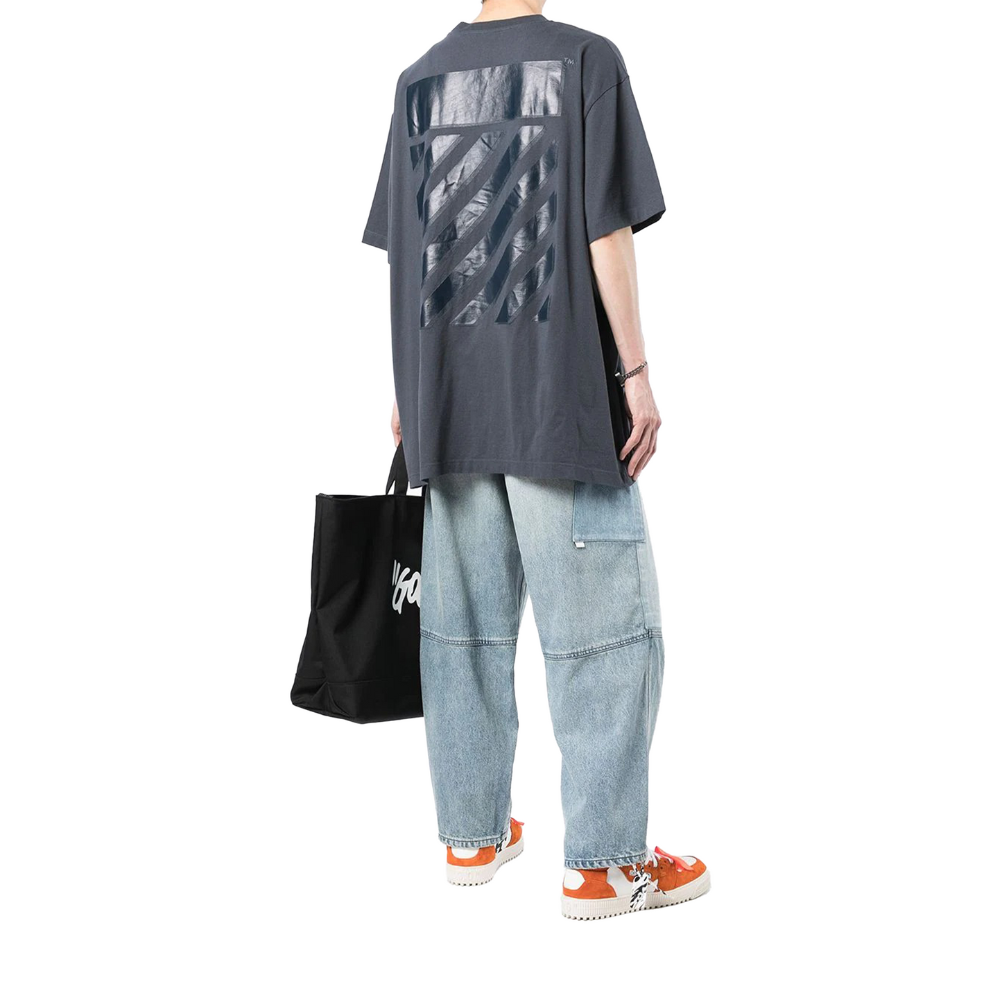 OFF-WHITE Diagonal Tab Oversized S/S Tee Outer Space/Outer Space (SS22)