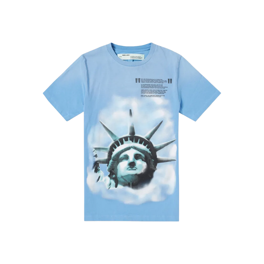 OFF-WHITE Liberty Slim Tee Light Blue/Black (SS18)