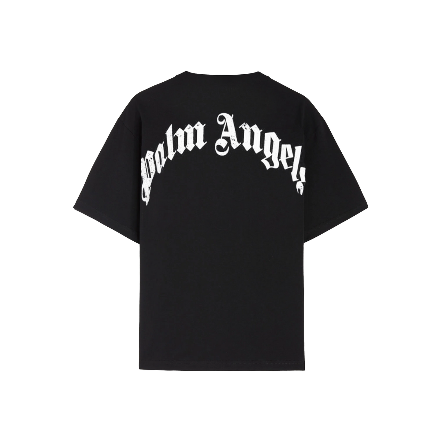 PALM ANGELS Back Curved Logo Oversize Tee Black/Off-White (SS25)