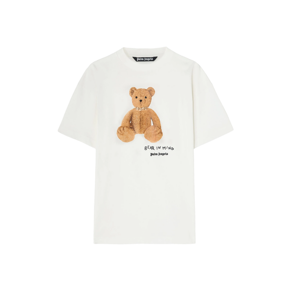 PALM ANGELS Bear In Mind Regular Tee Off White/Brown (SS25)