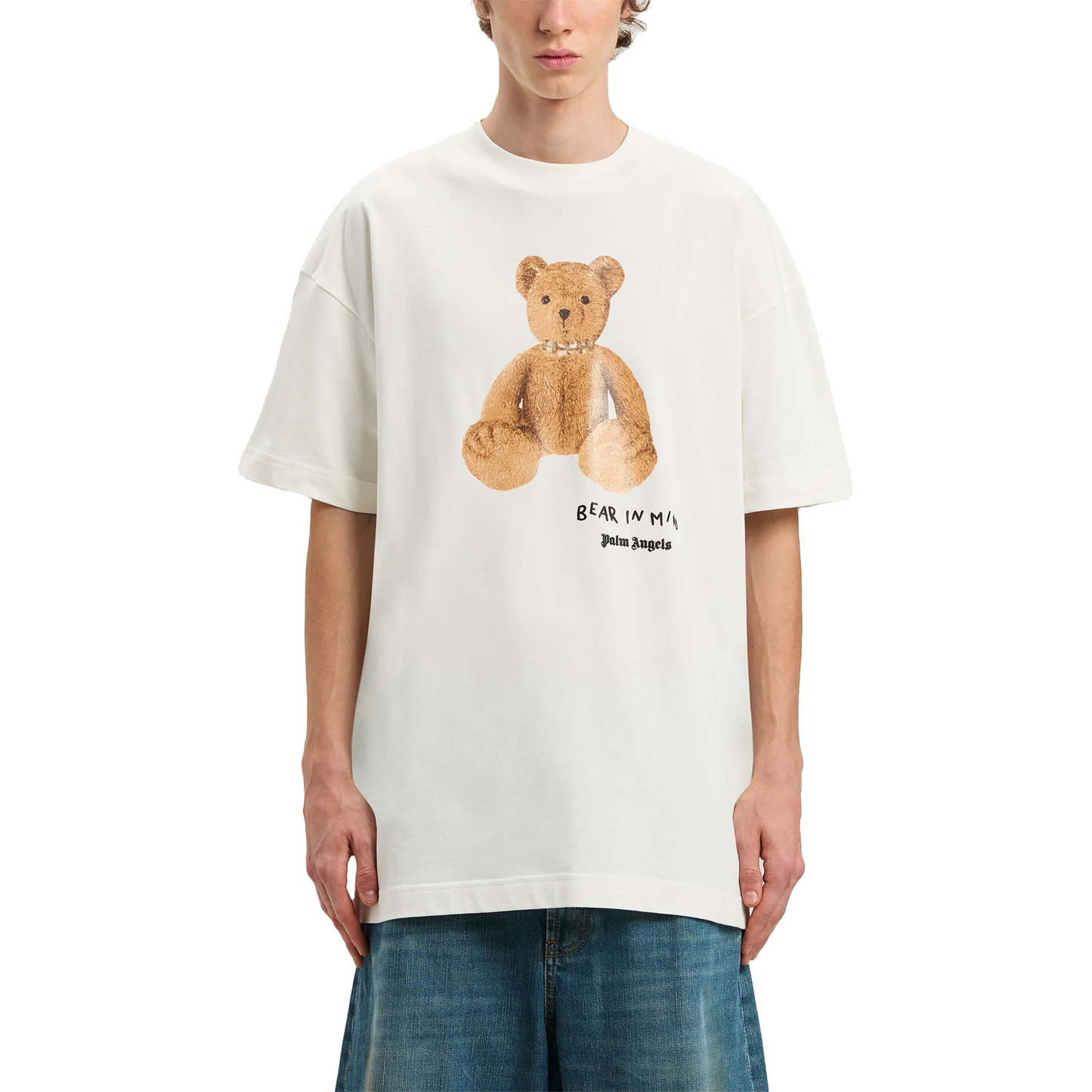 PALM ANGELS Bear In Mind Regular Tee Off White/Brown (SS25)