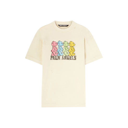 PALM ANGELS Crossroads Bears Tee Ivory/Multicolour (SS25)