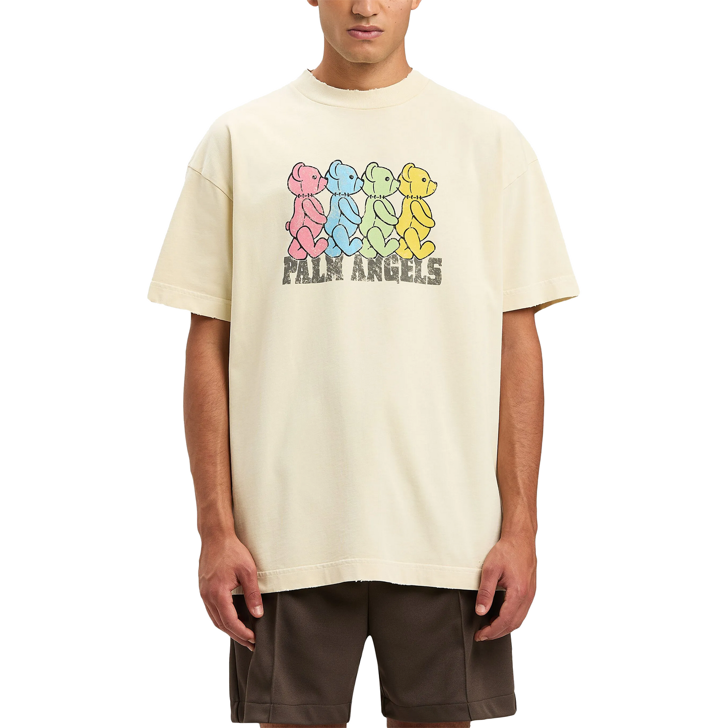PALM ANGELS Crossroads Bears Tee Ivory/Multicolour (SS25)
