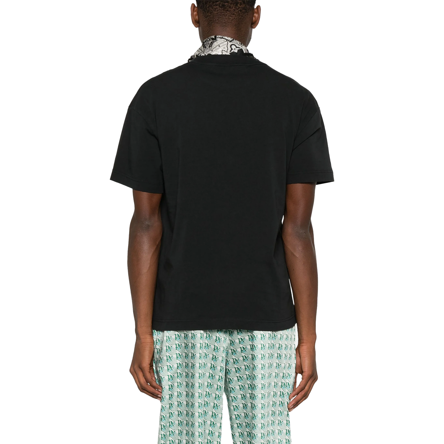 PALM ANGELS Curved Logo Tee Black/Black (SS25)