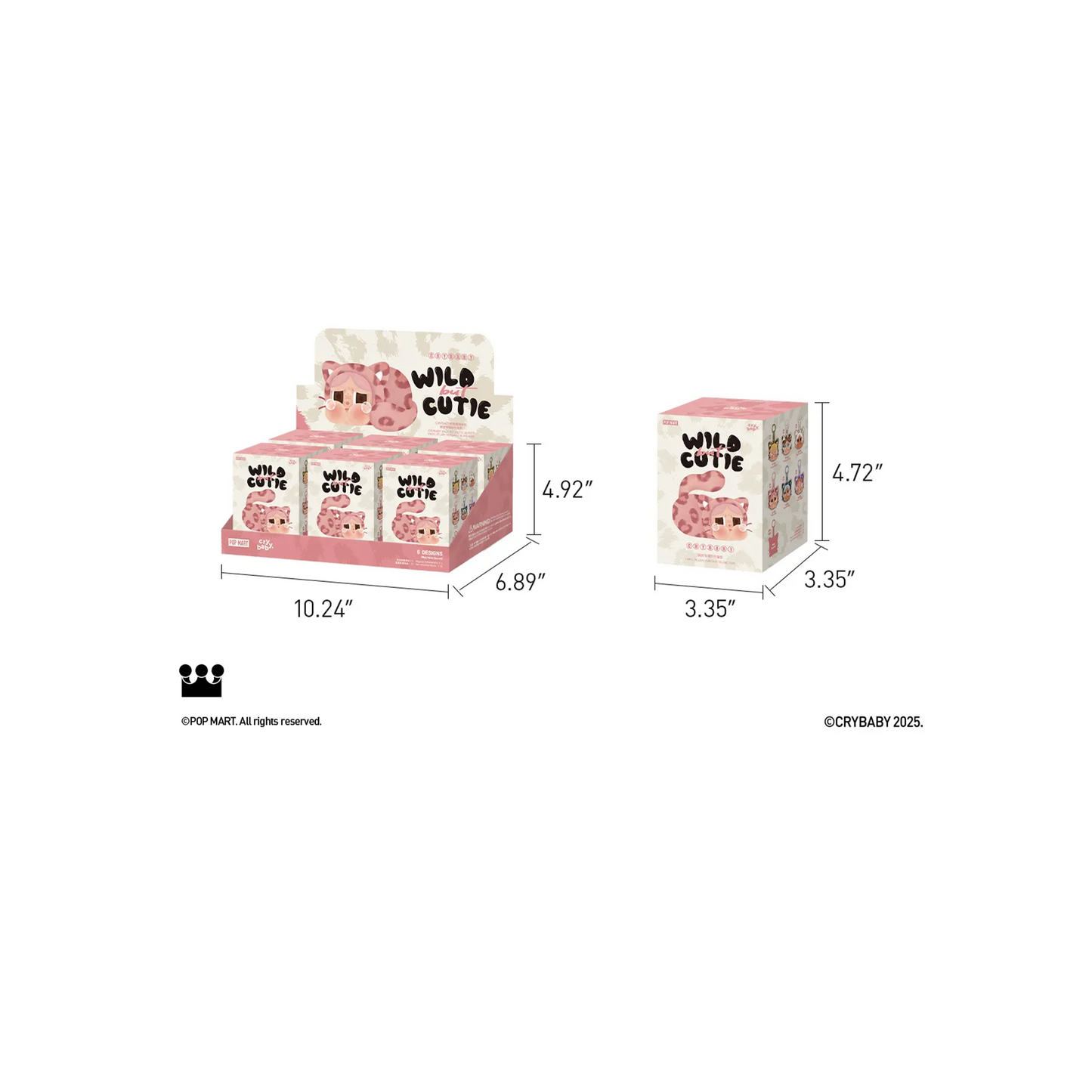 POP MART CRYBABY Wild but Cutie Series - Vinyl Plush Pendant Blind Box Keychain