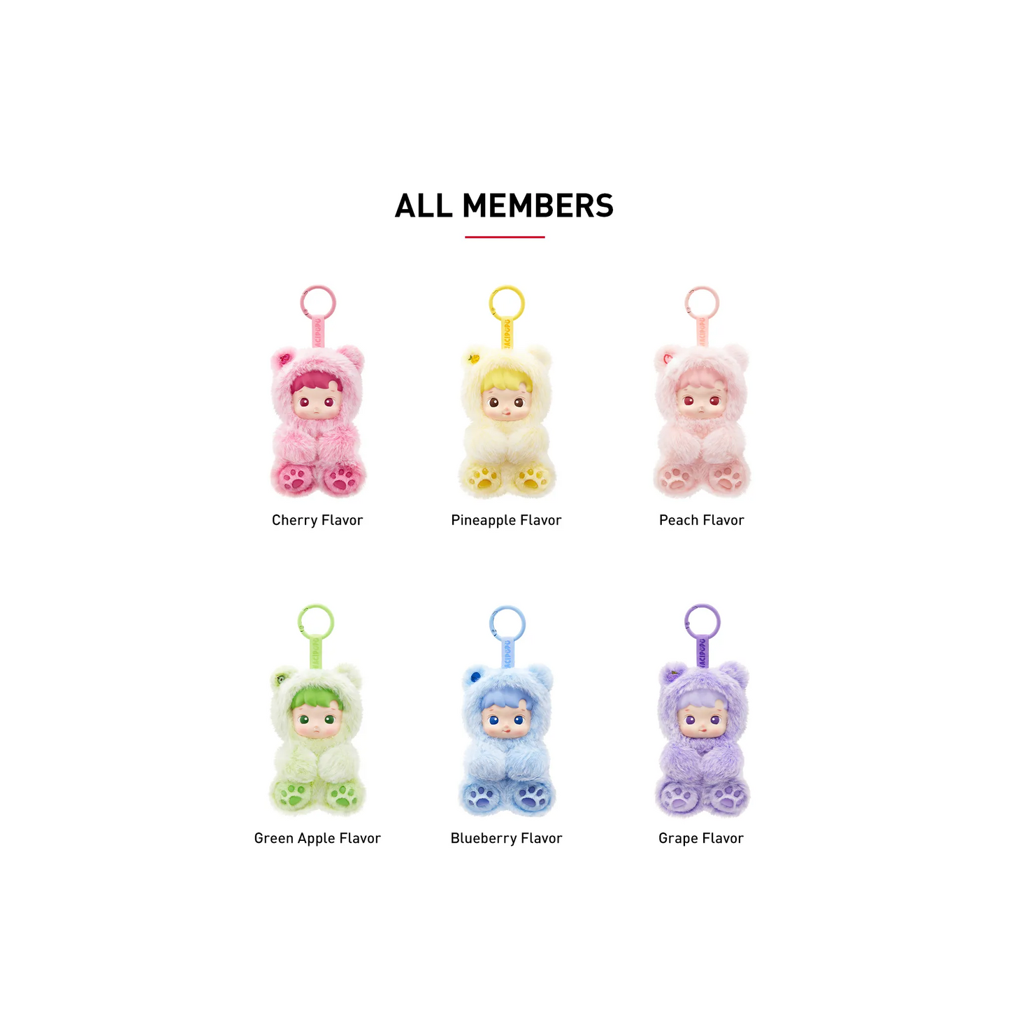 POP MART HACIPUPU Gummy Bear Series - Vinyl Plush Pendant Blind Box Keychain