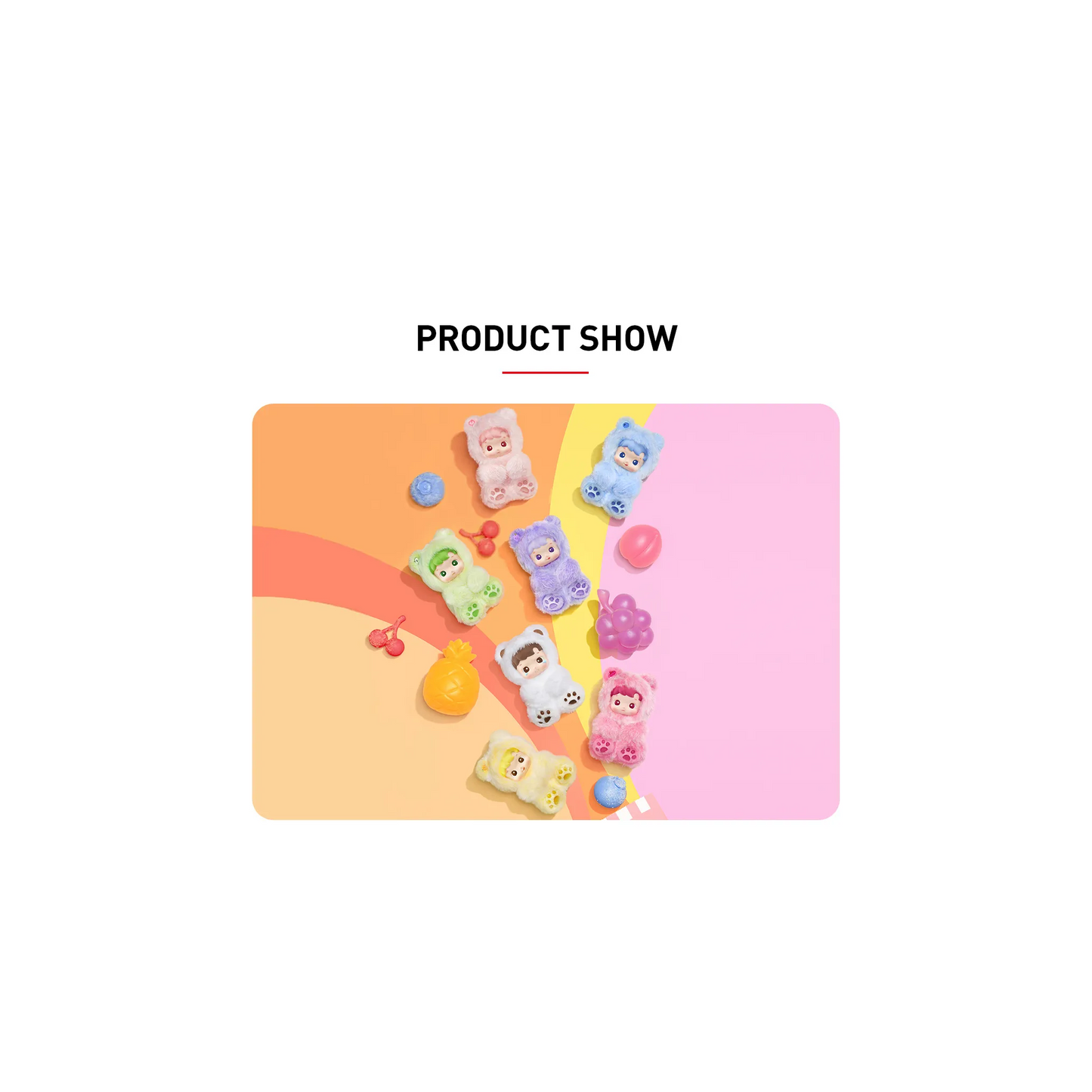 POP MART HACIPUPU Gummy Bear Series - Vinyl Plush Pendant Blind Box Keychain