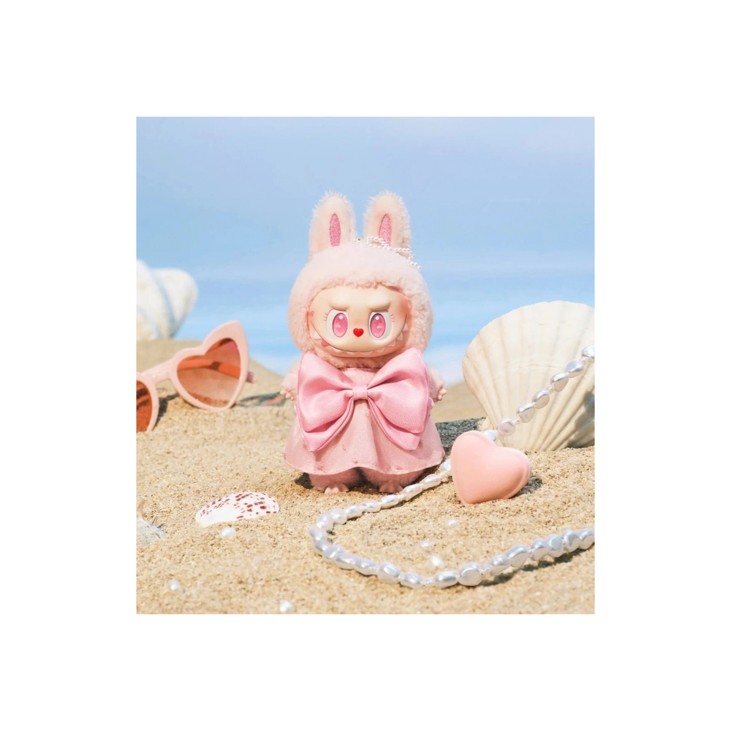 POP MART LABUBU THE MONSTERS - Mokoko Jumping Into Summer Series Pop Land Exclusive Vinyl Plush Pendant Keychain