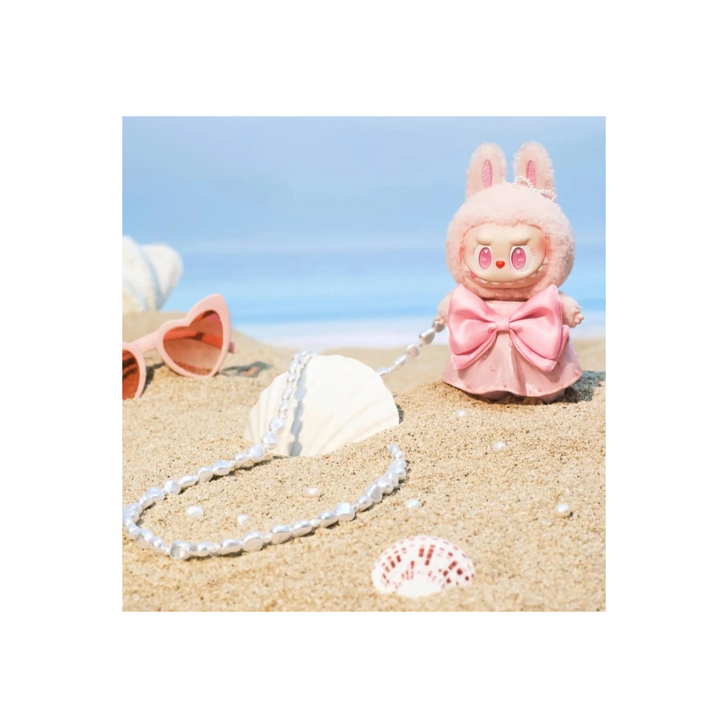 POP MART LABUBU THE MONSTERS - Mokoko Jumping Into Summer Series Pop Land Exclusive Vinyl Plush Pendant Keychain