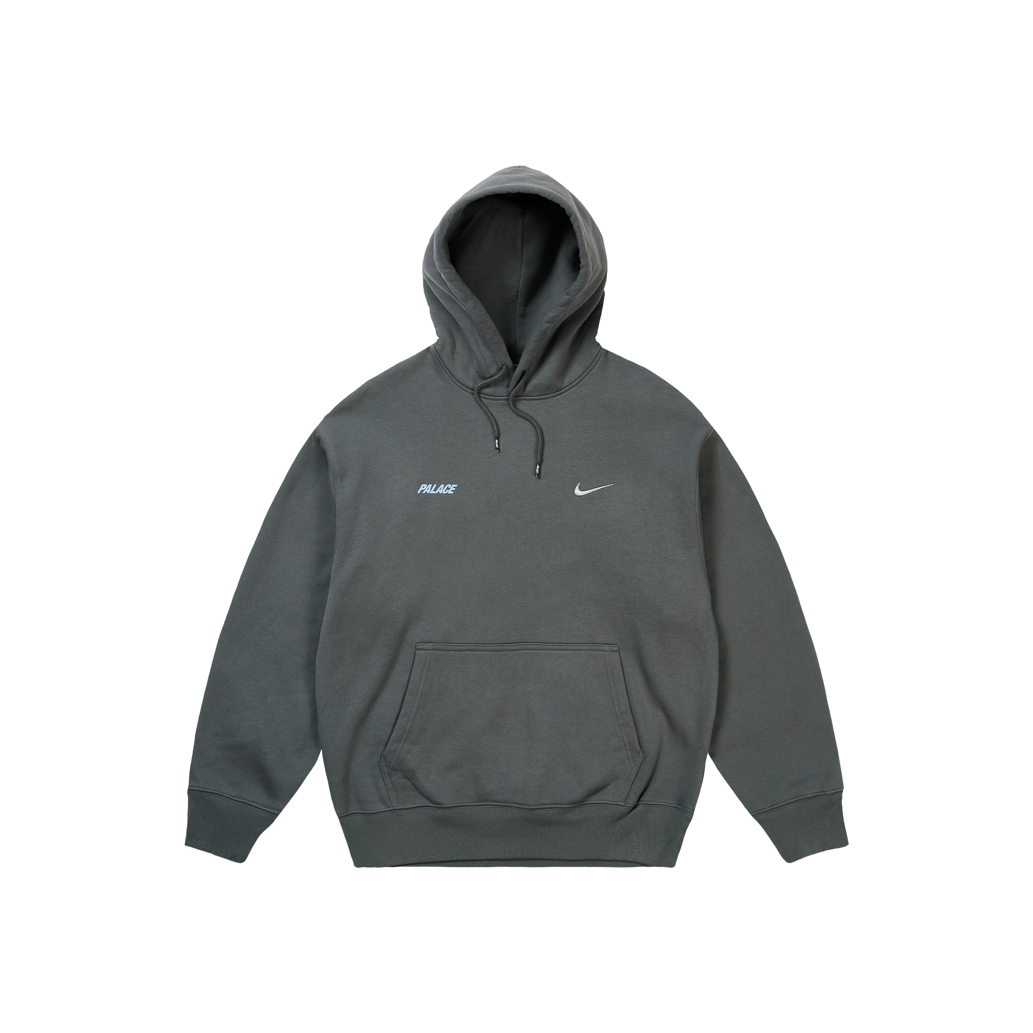 Palace x Nike Front Swoosh Hoodie Charcoal (SS26) – STEALPLUG KL
