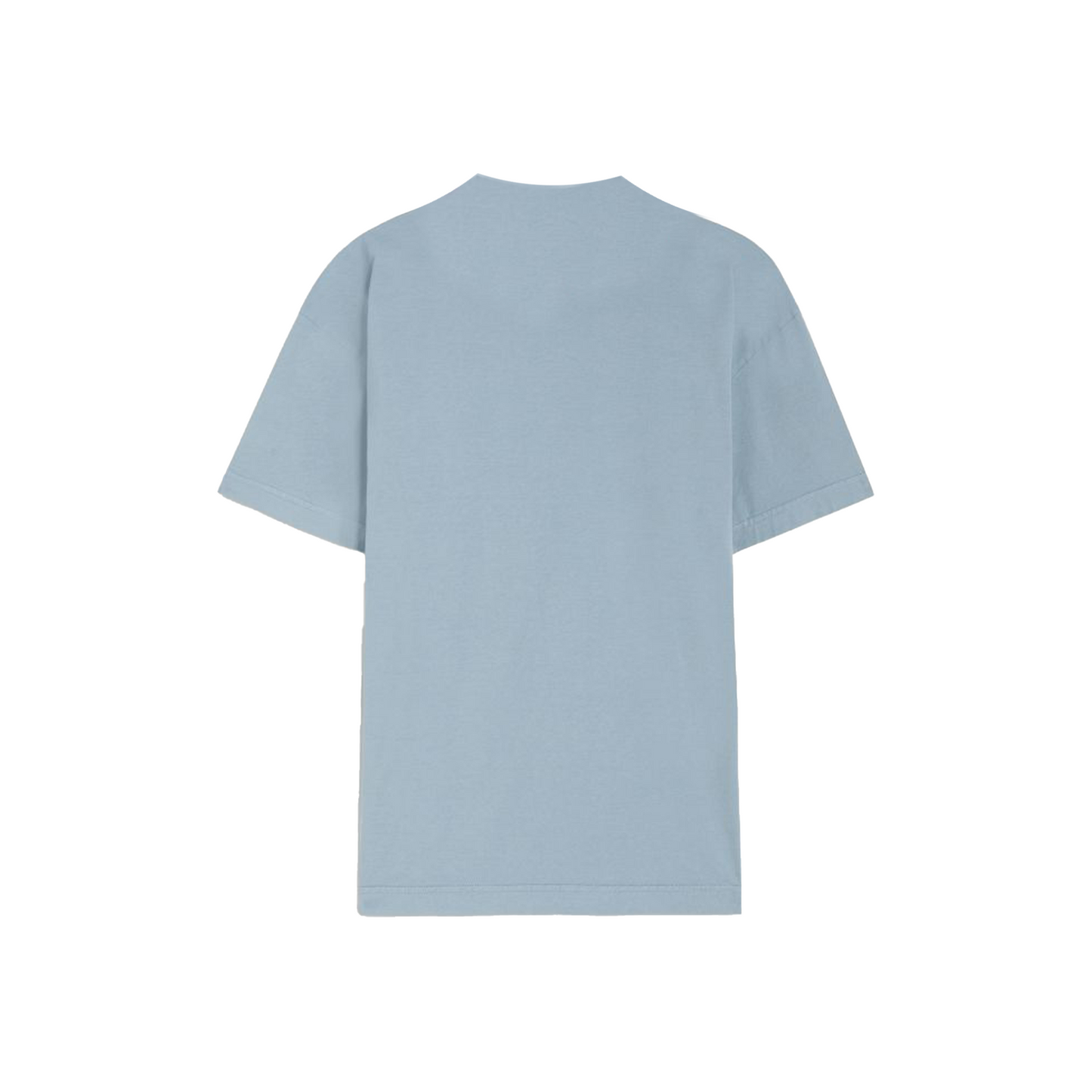 PALM ANGELS Neck Logo Tee Light Grey/Fuchsia (FW24)