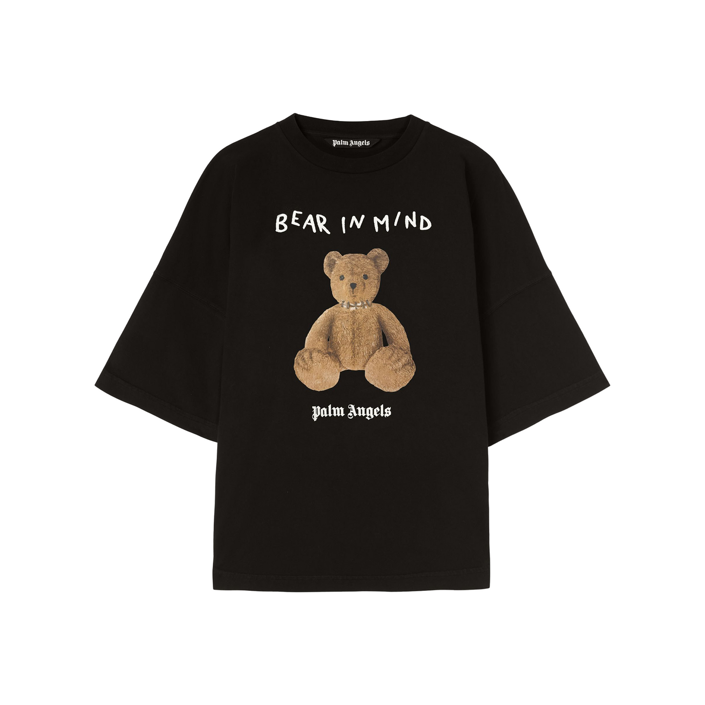 PALM ANGELS Bear In Mind Oversized Tee Black/Brown (FW24)