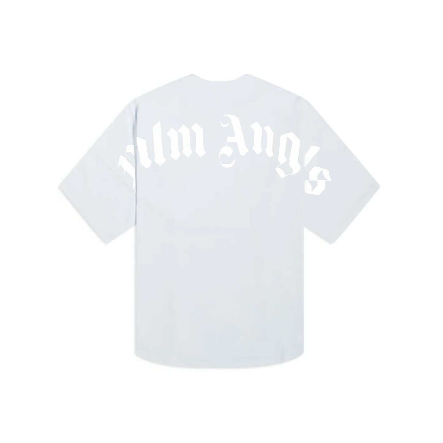 PALM ANGELS Tonal Logo Mock Neck Oversized Tee Blue/Illusion