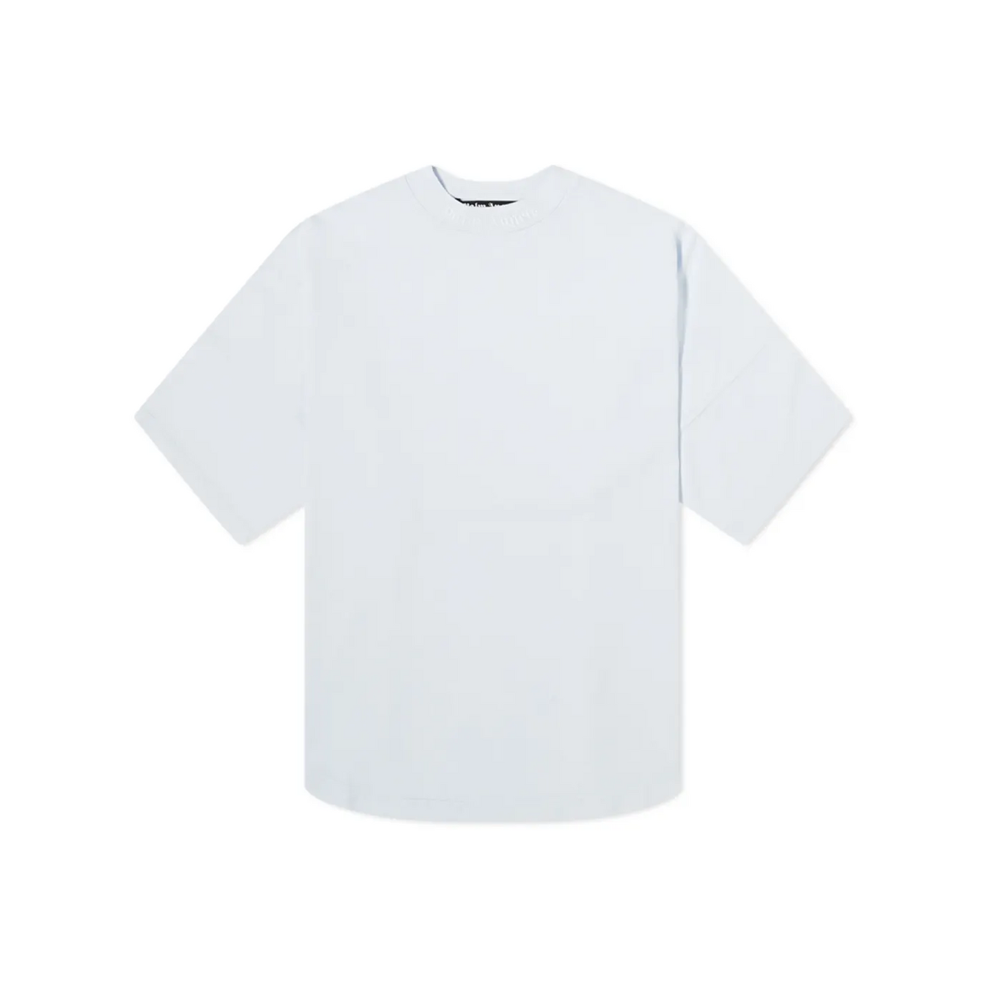 PALM ANGELS Tonal Logo Mock Neck Oversized Tee Blue/Illusion