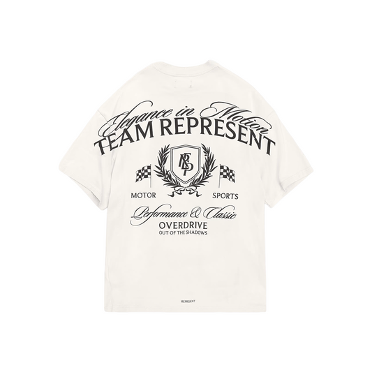 Represent Crest Tee Flat White (SS25)