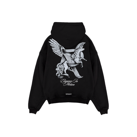 Represent Elegance In Motion Hoodie Jet Black (SS25)