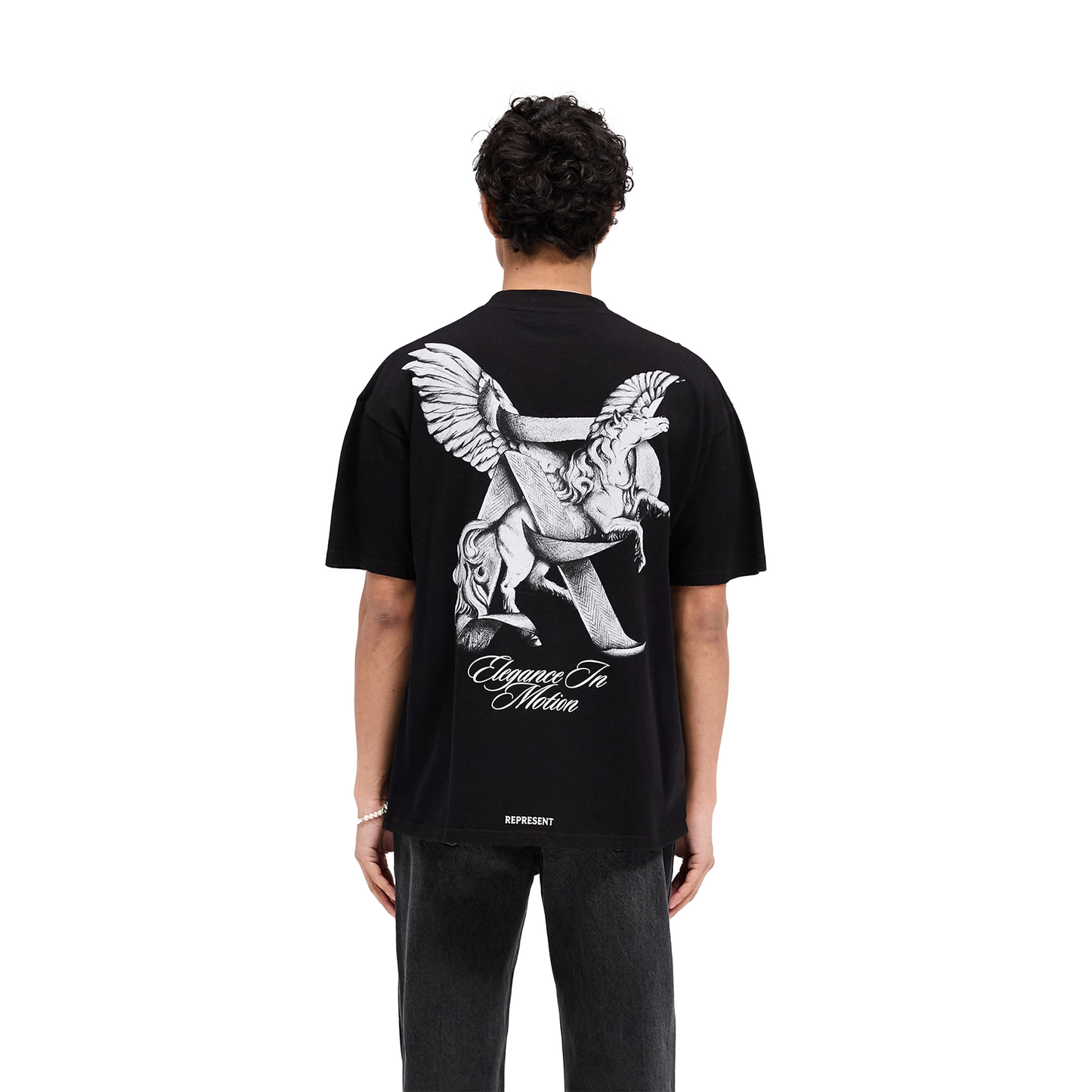 Represent Elegance In Motion Tee Black (SS25)