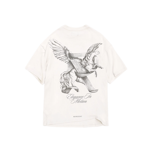 Represent Elegance In Motion Tee Flat White (SS25)