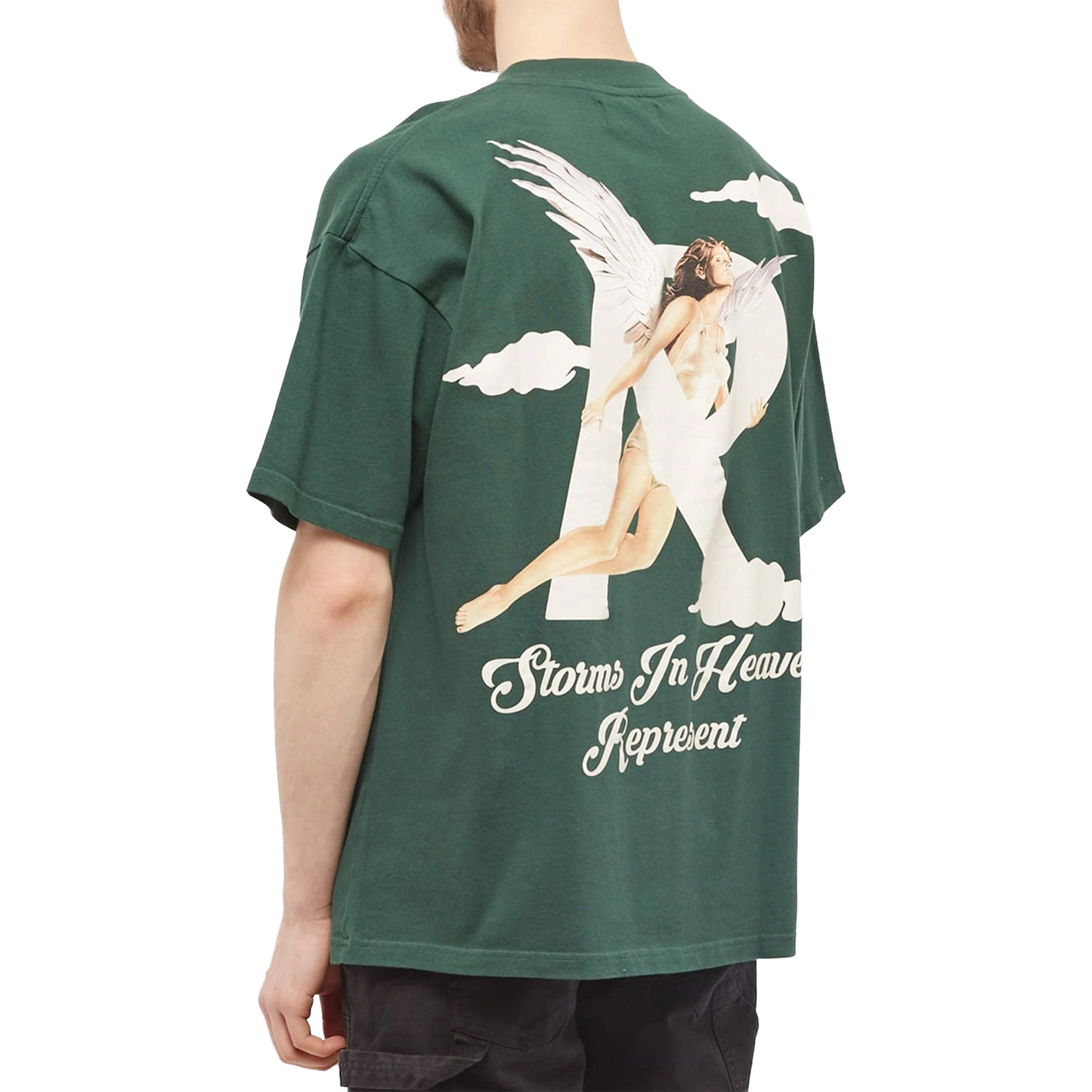 Represent Storms In Heaven Tee Racing Green (FW23)