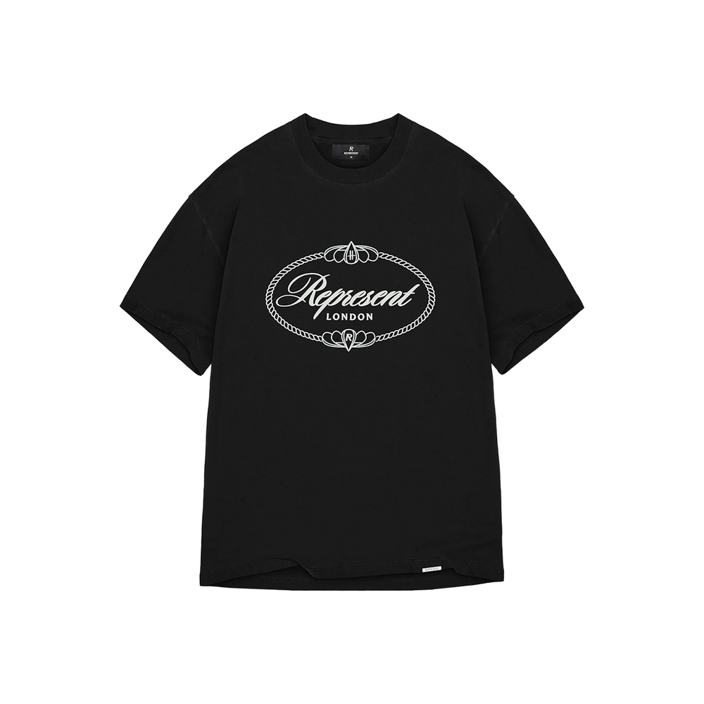 Represent x Harrods Crest Tee Jet Black (SS25)