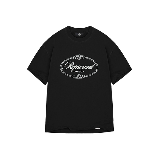Represent x Harrods Crest Tee Jet Black (SS25)