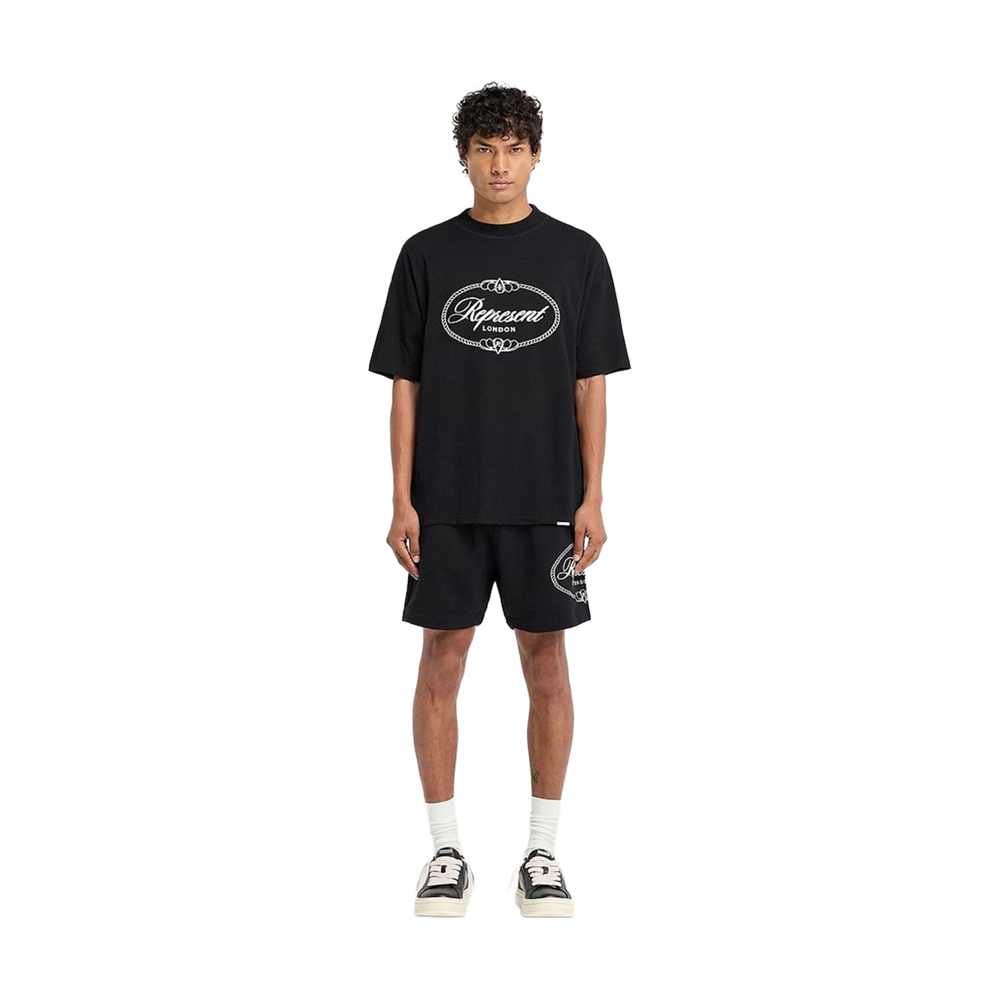Represent x Harrods Crest Tee Jet Black (SS25)