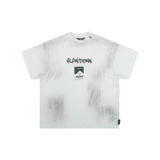 SLOWDOWN Cig Box Tee White (FW25)