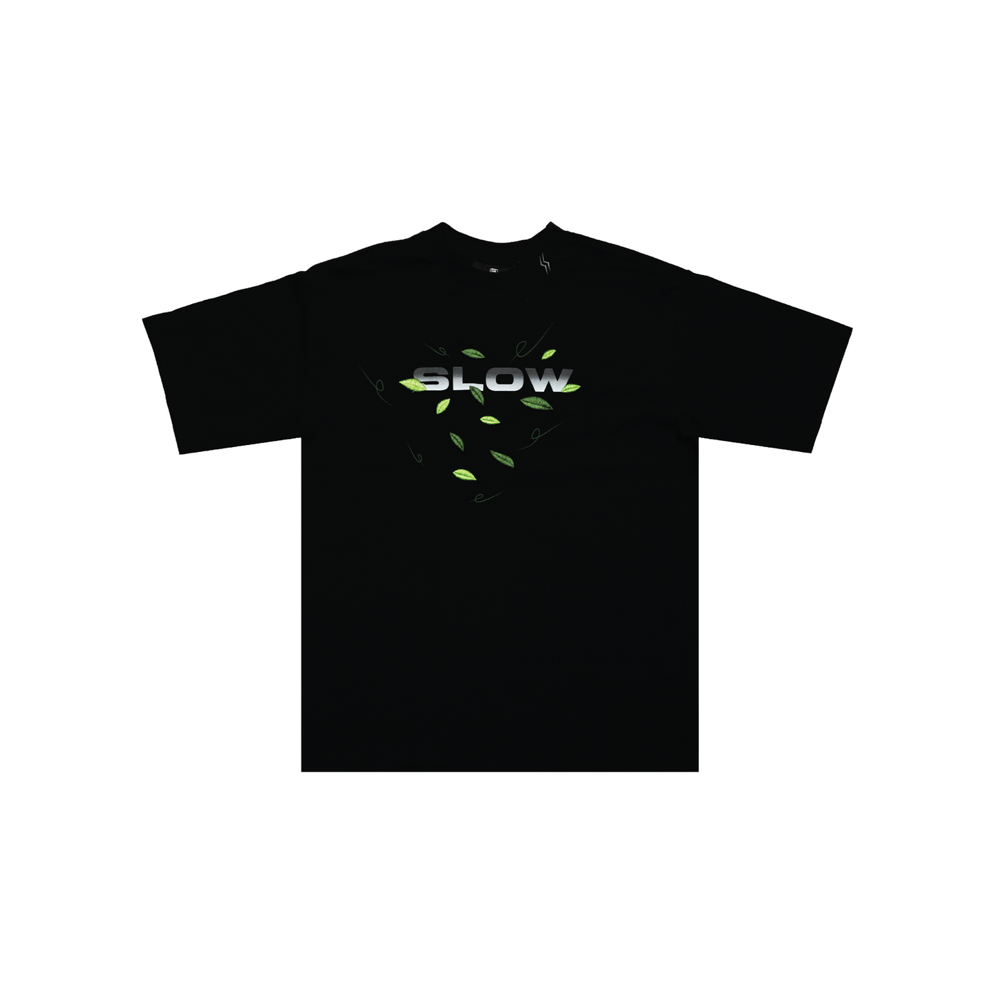 SLOWDOWN Falling Leaf Tee Black (SS25)