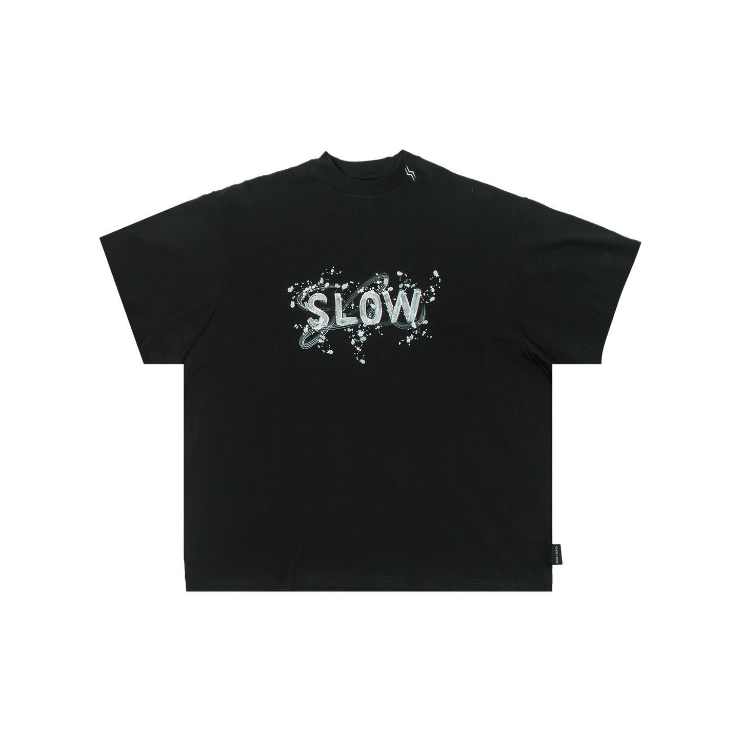SLOWDOWN Handpainted Concrete Tee Black (FW25)