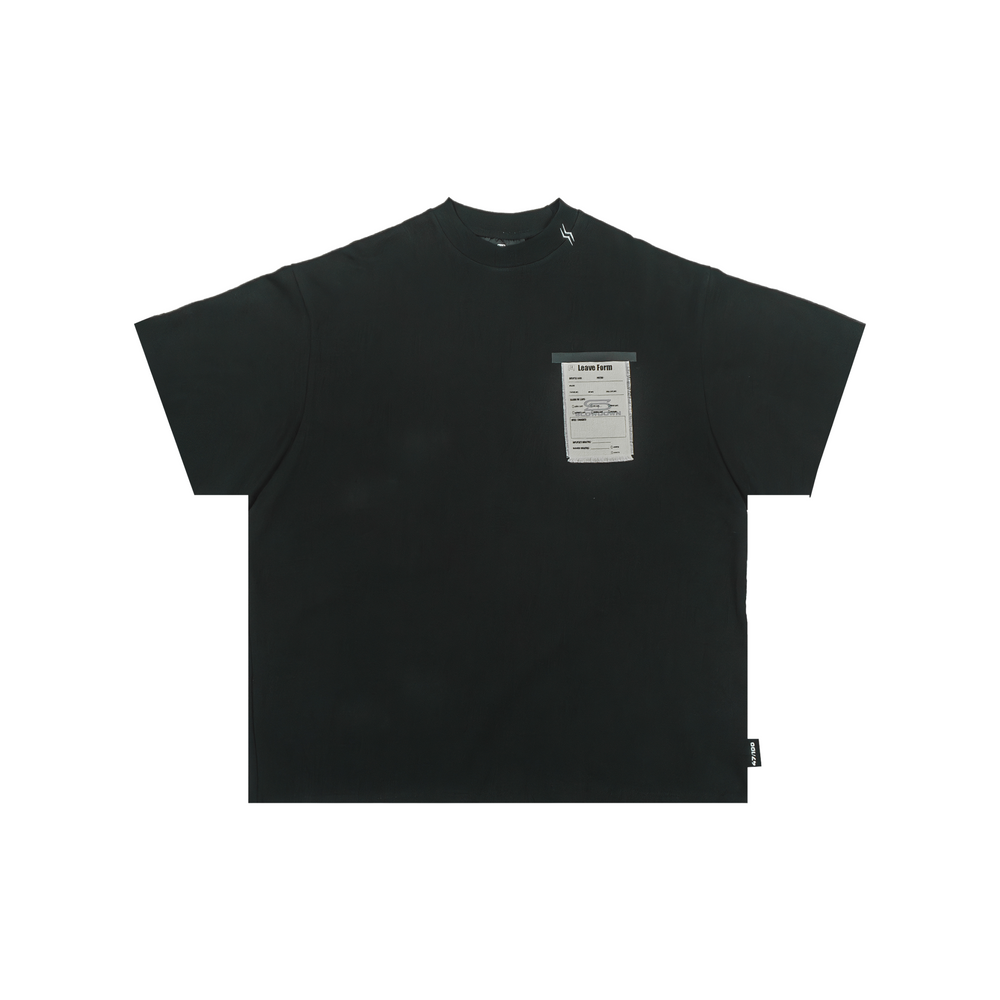 SLOWDOWN Leave Form Tee Black (FW25)