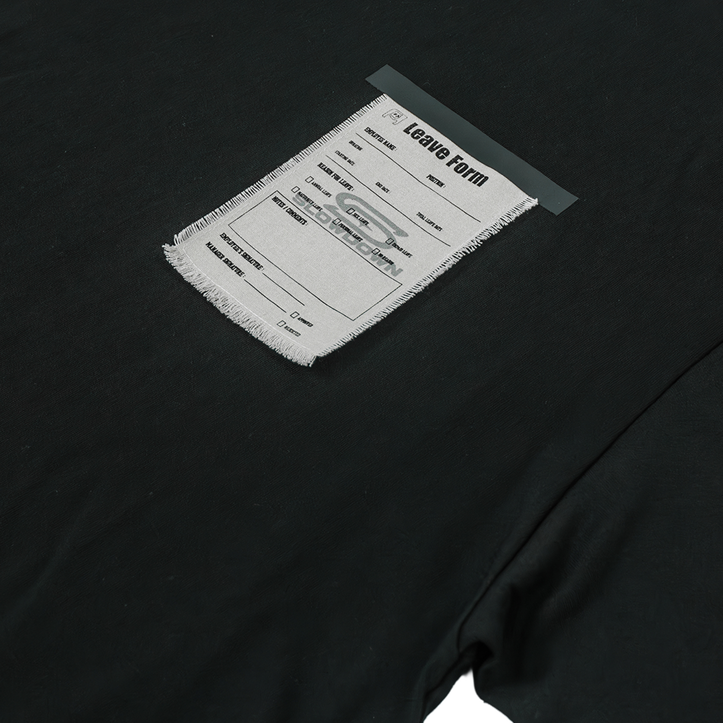 SLOWDOWN Leave Form Tee Black (FW25)
