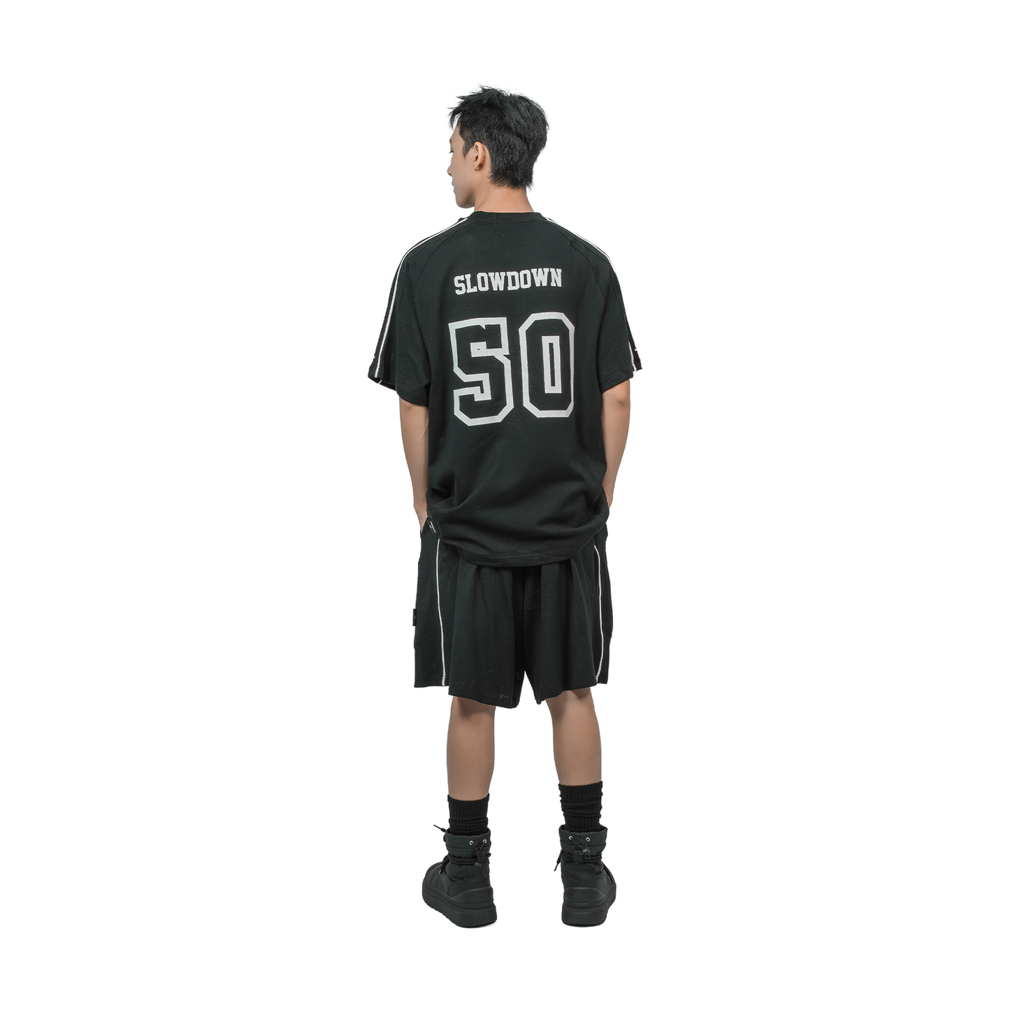 SLOWDOWN Soccer Shorts Black (FW25)