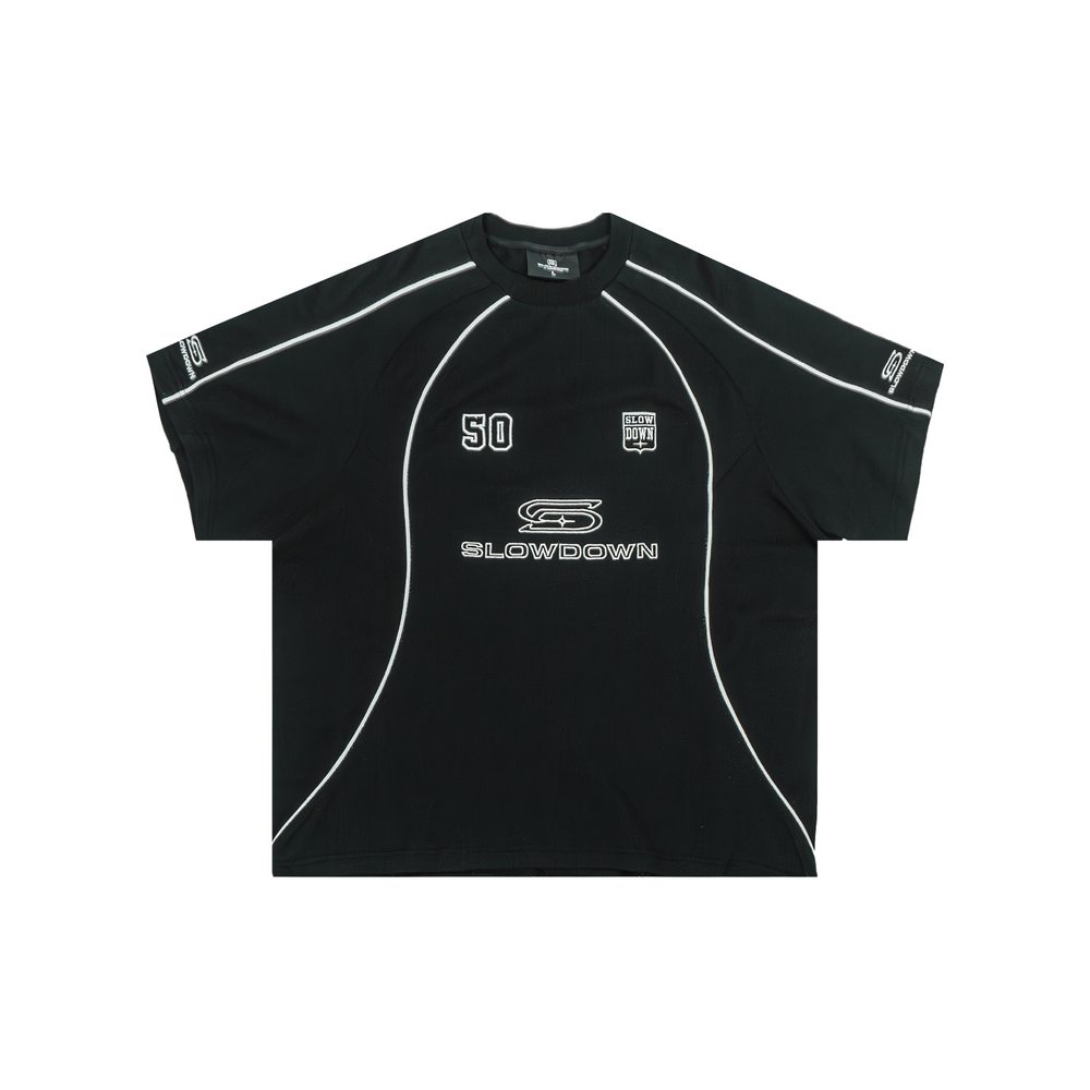SLOWDOWN Soccer Tee Black (FW25)