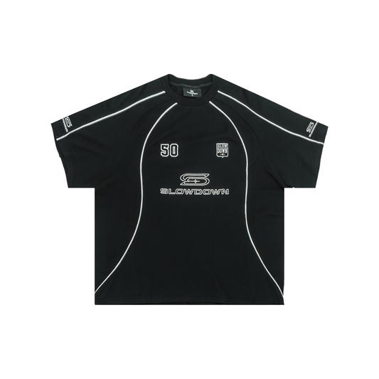 SLOWDOWN Soccer Tee Black (FW25)